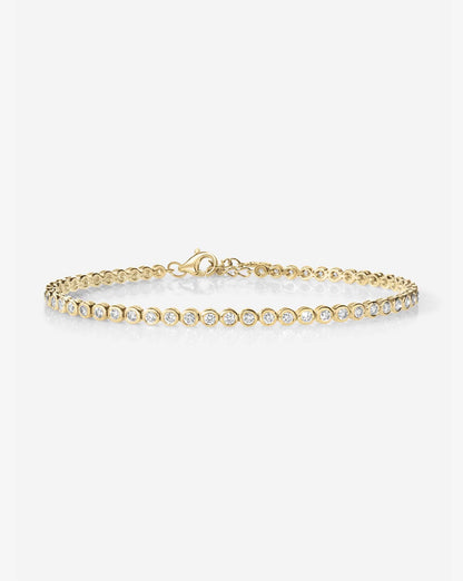 Bezel Mini Diamond Tennis Bracelet
