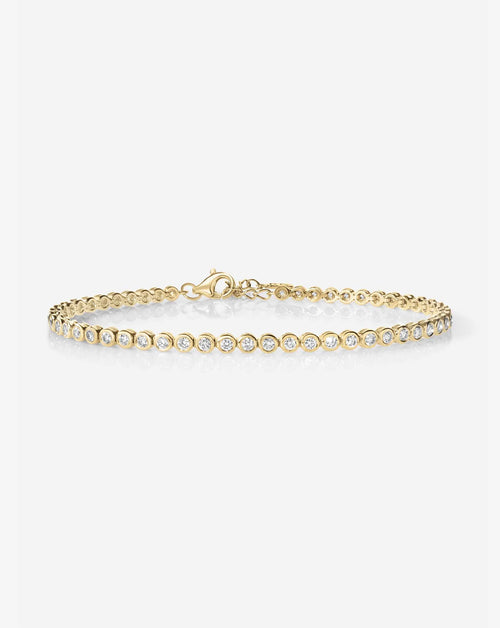 Bezel Mini Diamond Tennis Bracelet