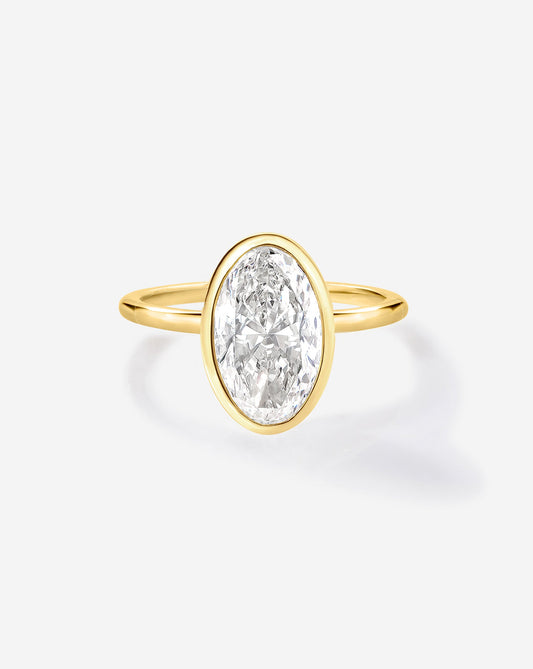 2.50 Oval Natural Diamond in Whisper Thin® Bezel
