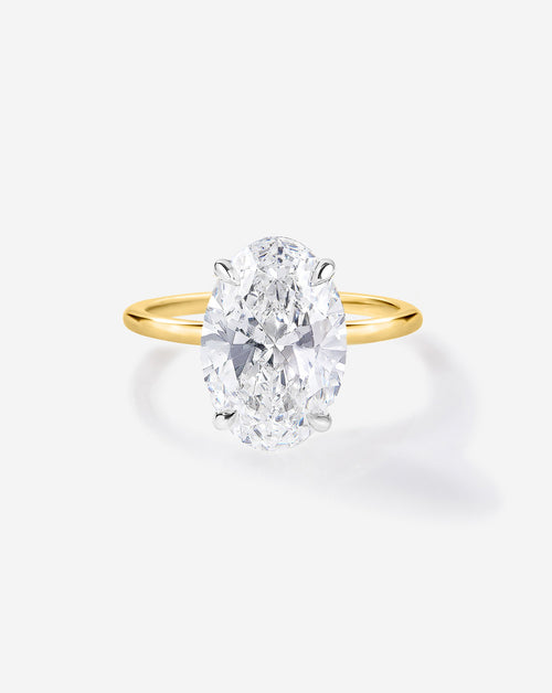 3.10 Oval Lab Diamond in Whisper Thin® Hidden Halo