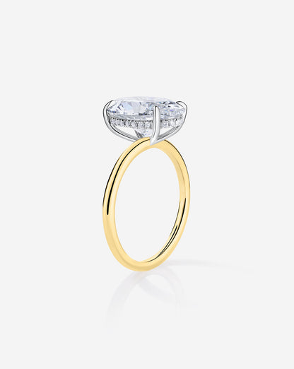 3.10 Oval Lab Diamond in Whisper Thin® Hidden Halo