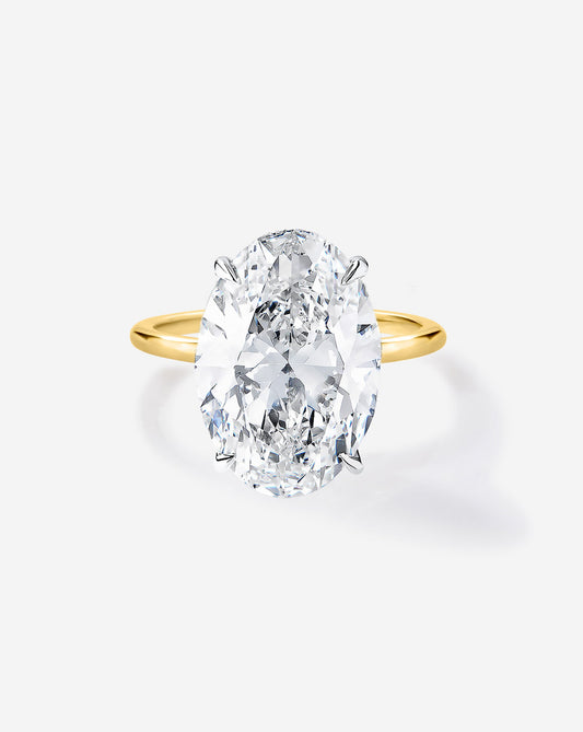 3.49 Oval Lab Diamond in Whisper Thin® Hidden Halo