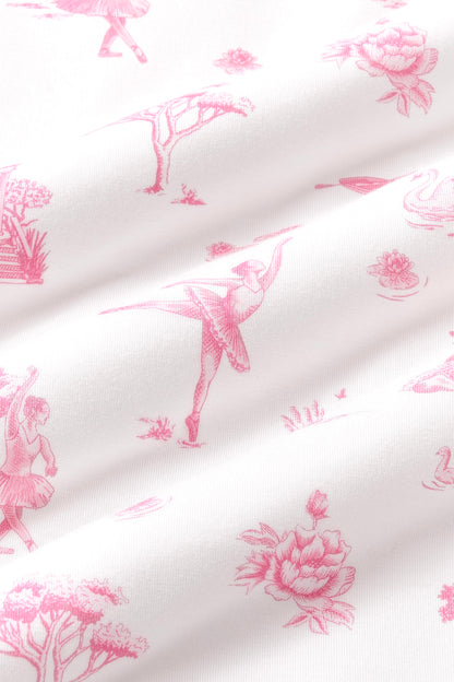 Knotted Gown with Bow Set in Toile Ballet