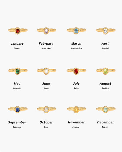 Birthstone Ring in Gold - May