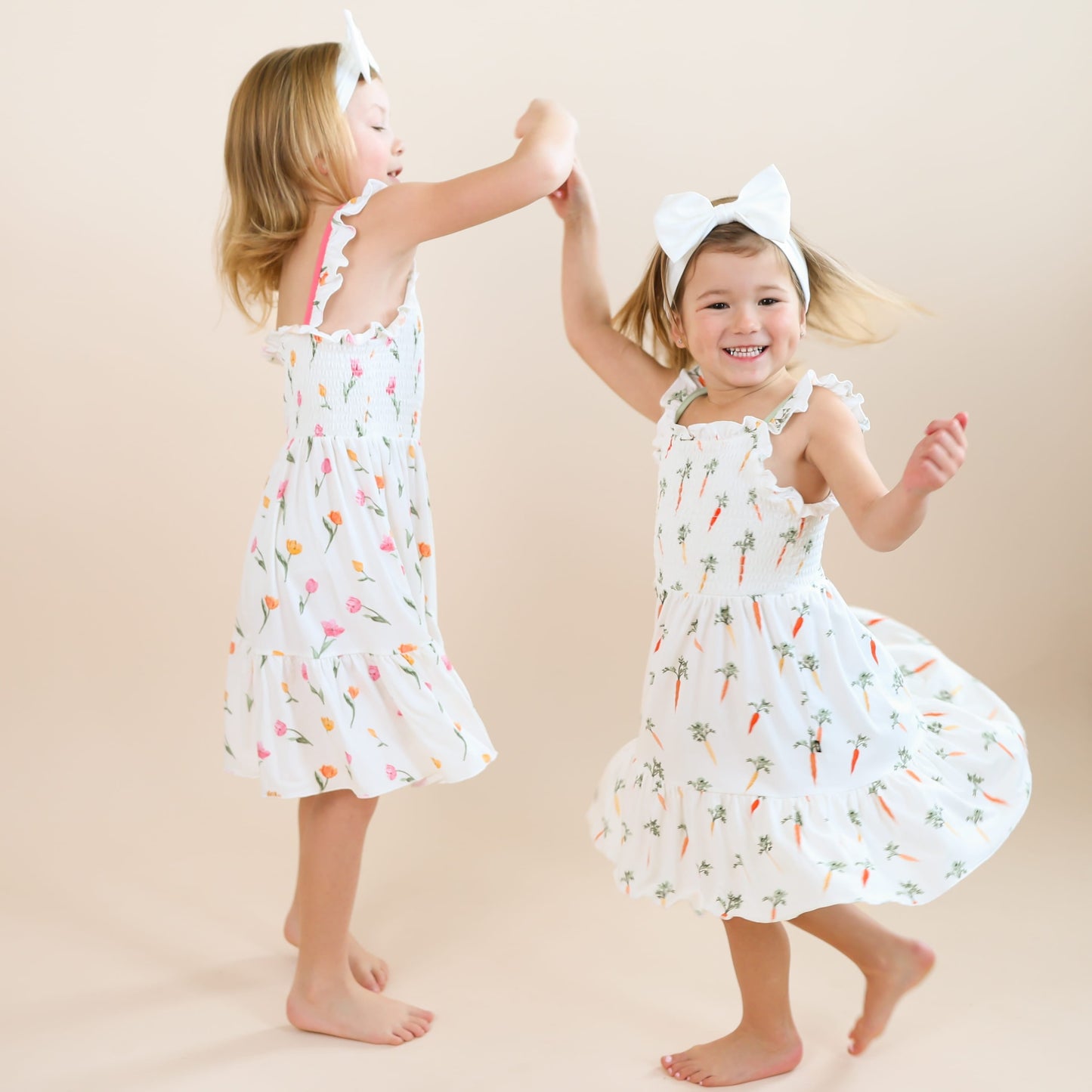 Smocked Dress in Tulip