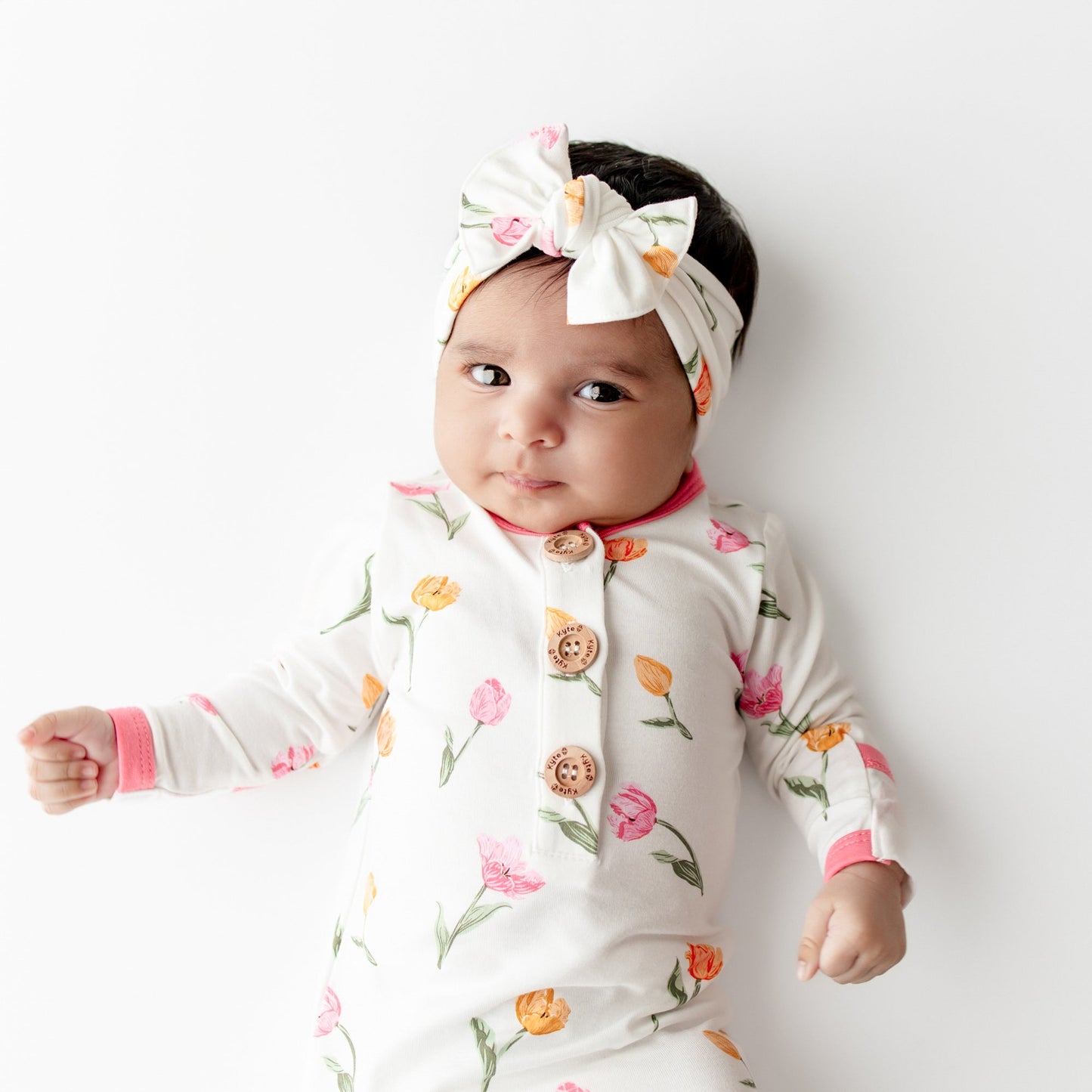 Knotted Gown with Bow Set in Tulip