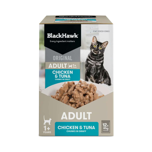 Black Hawk - Original Adult Pouches Chicken and Tuna 12 x 85g