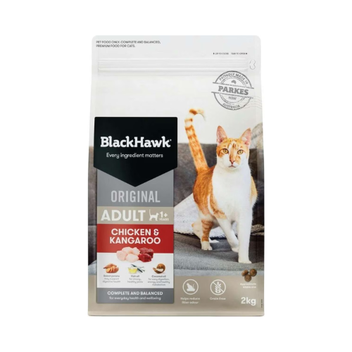 Black Hawk - Original Chicken Kangaroo Dry Cat Food 2kg