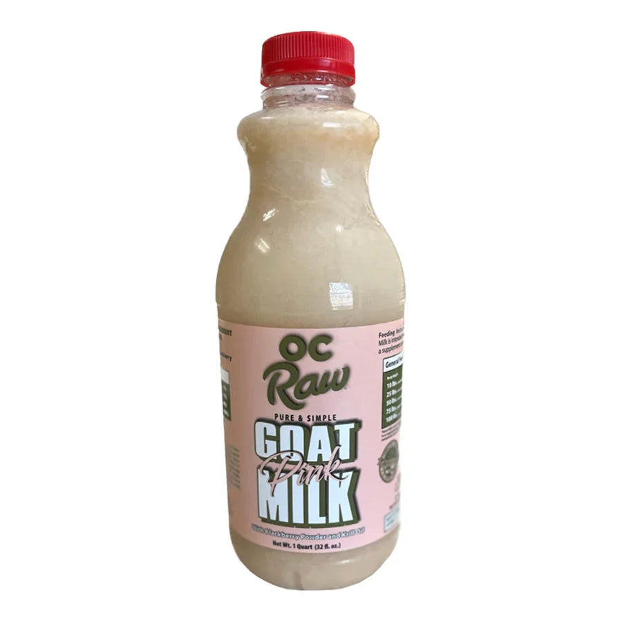 OC RAW Frozen Pure and Simple PINK GOAT MILK 16 OZ