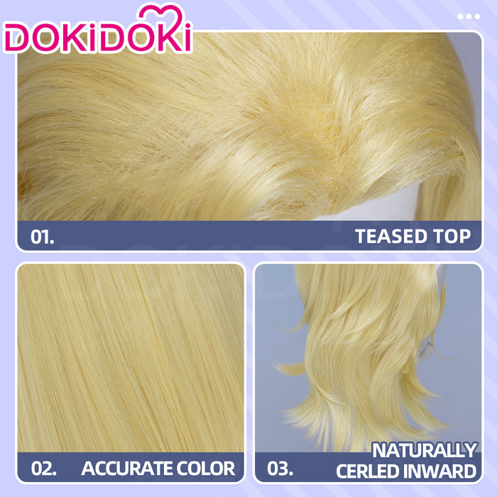 【Anime Ver Ready For Ship】DokiDoki Anime Cosplay Wig Long Straight Yellow Hair