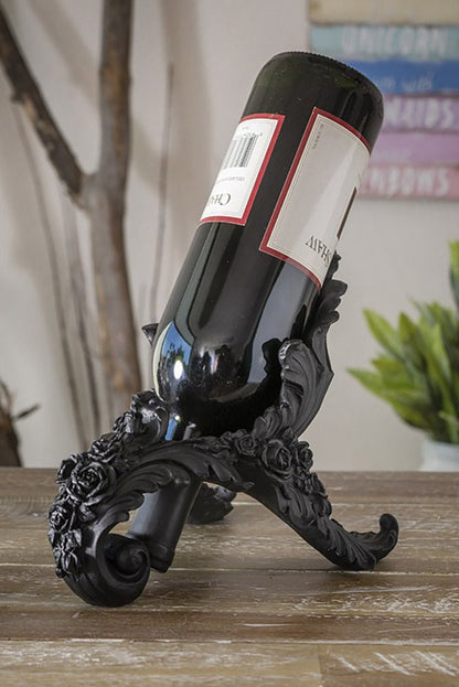 Antique Rose Wine Bottle Holder [Black]
