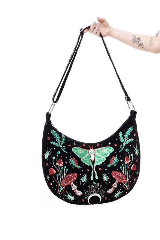 Autumnal Equinox Hobo Bag With Magical Embroidery