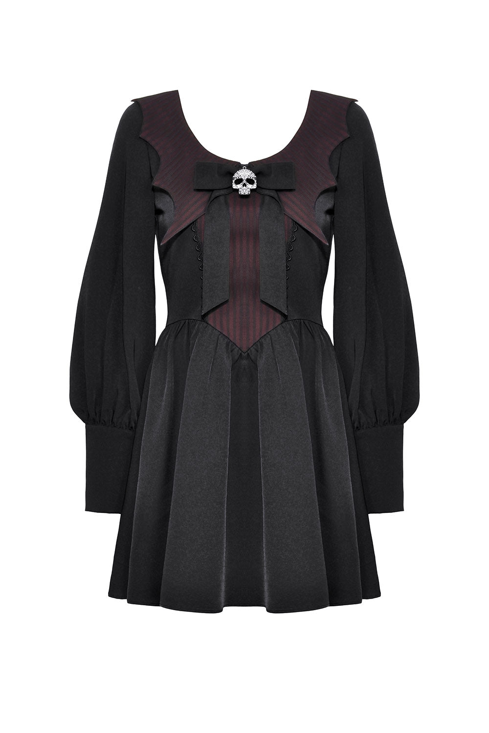 Babydoll Batwing Collar Mini Dress