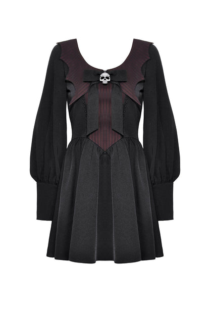Babydoll Batwing Collar Mini Dress