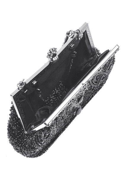 Black Starlight Small Beaded Bag