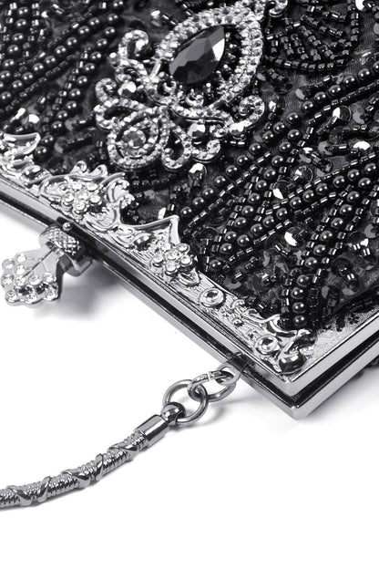 Black Starlight Small Beaded Bag