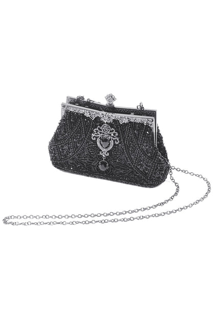Black Starlight Small Beaded Bag