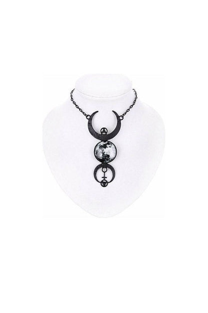 Black Full Moon Necklace