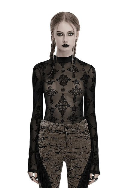 Cathedral Crosses Mesh Top