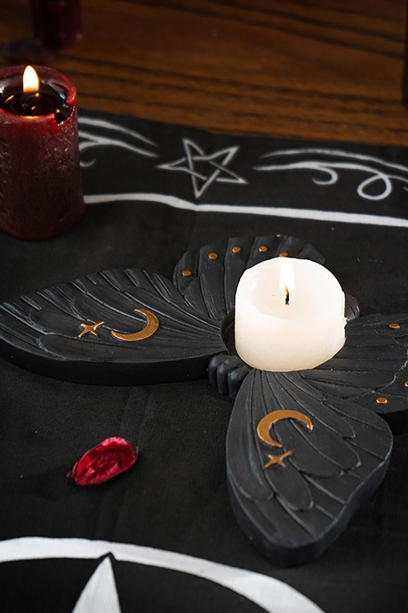 Black Moth Tealight Candle Holder