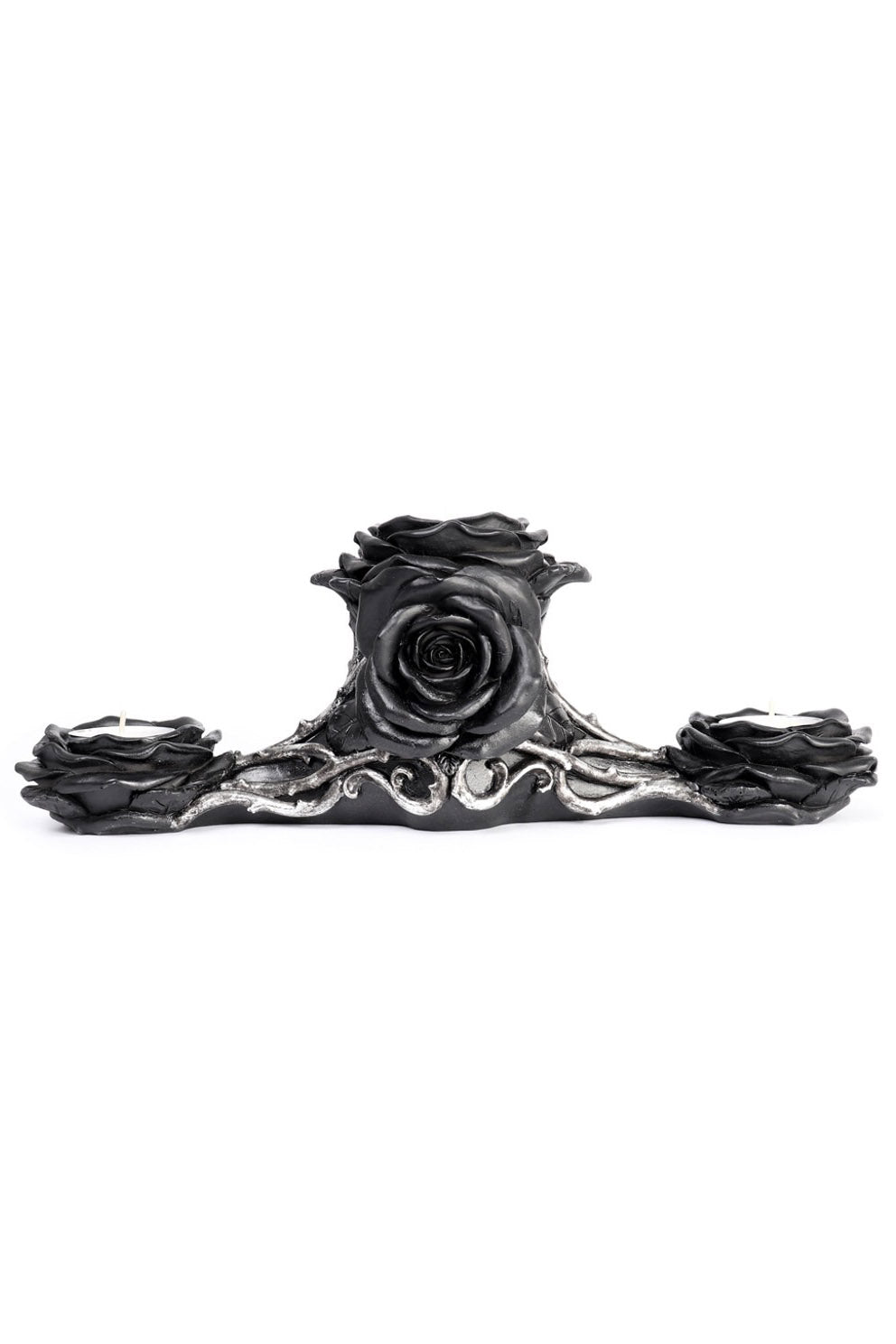 Black Rose Triple Votive Holder