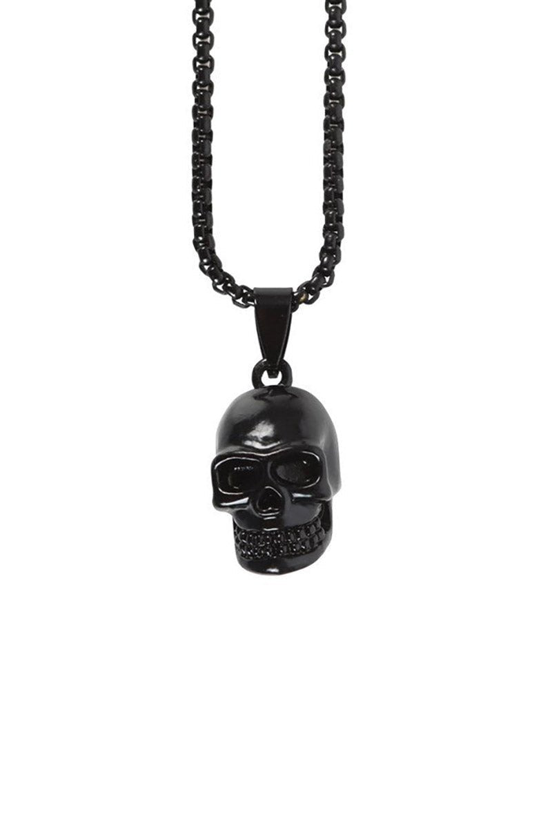 Black Stainless Steel Skull Necklace