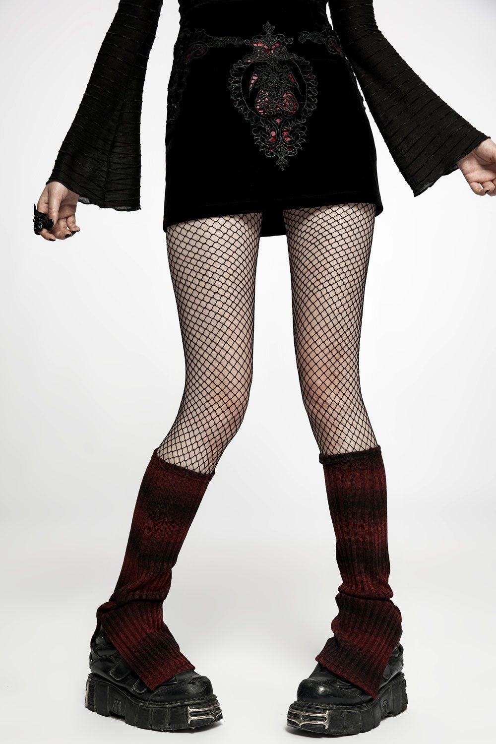 Black Velvet Vamp Mini Skirt