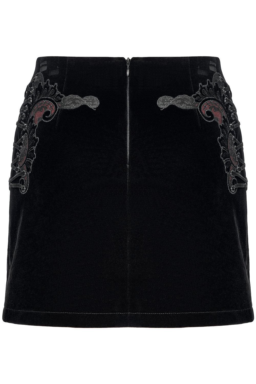 Black Velvet Vamp Mini Skirt