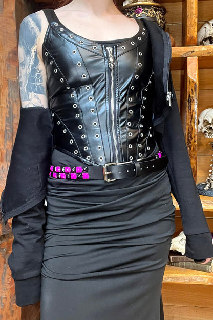 Bleed Pink Studded Belt [UNISEX]