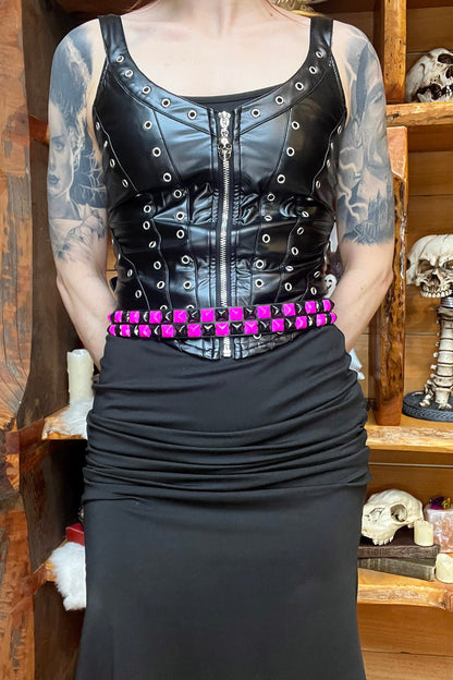 Bleed Pink Studded Belt [UNISEX]