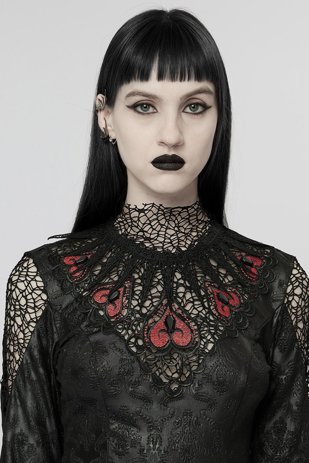 Blood Queen Maxi Dress [BLACK/RED]