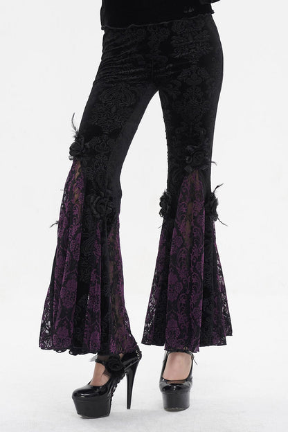 Bordeaux Gothic Bell Bottoms [PURPLE]