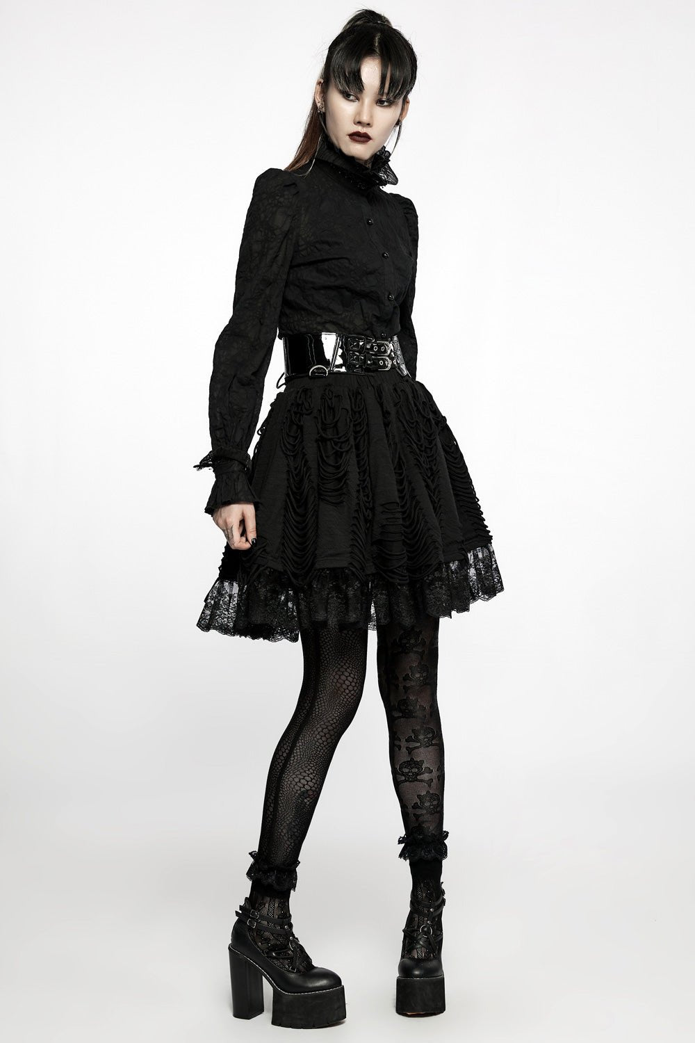 Born to Haunt Shredded Skirt