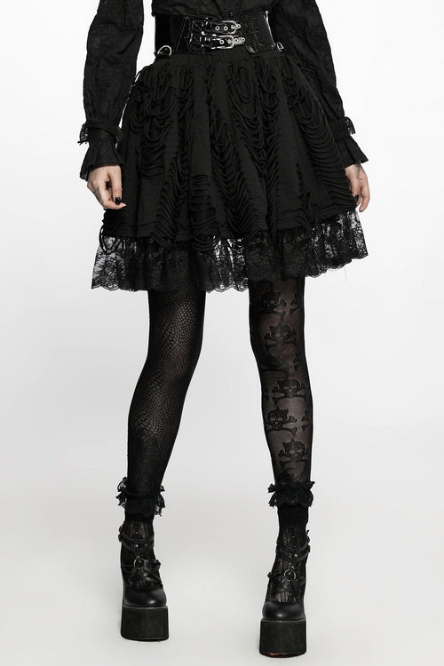 Born to Haunt Shredded Skirt