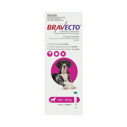Bravecto - Spot On for X-Large Dogs (40 - 56 kg) Pink