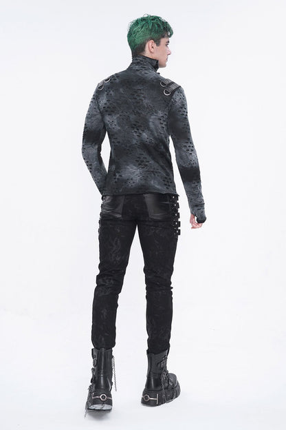 Cadaver Ripped Turtleneck Top
