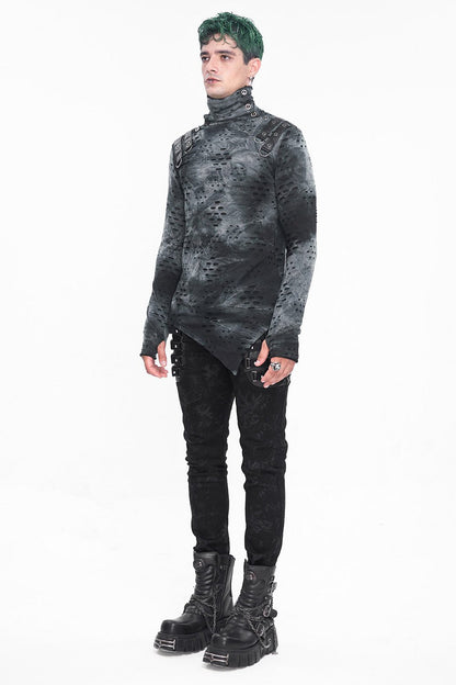 Cadaver Ripped Turtleneck Top
