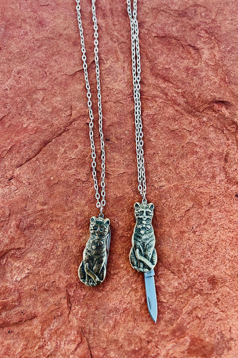 Cat Switchblade Necklace [Ages 18+]