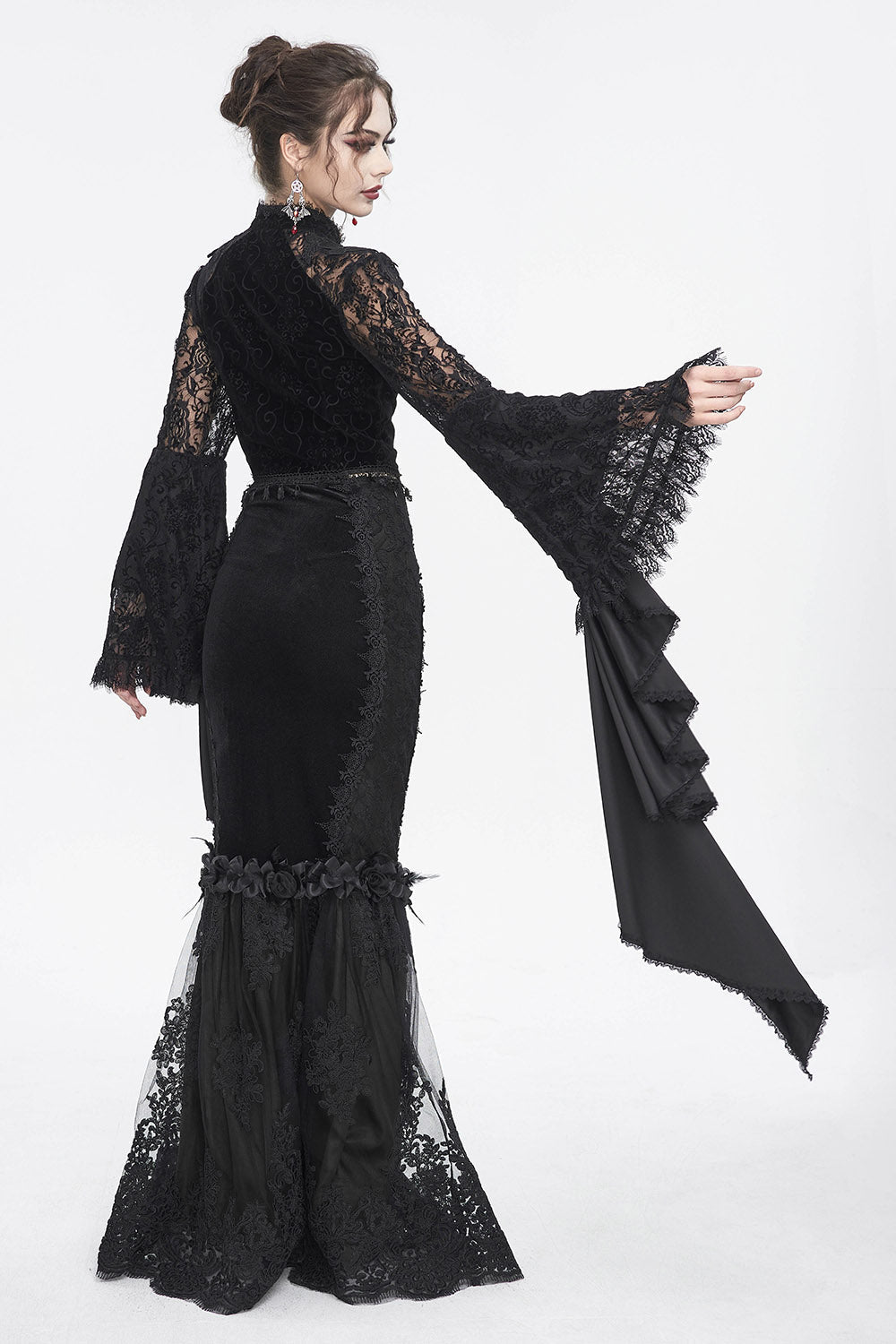 Catacombs of Paris Mermaid Maxi Skirt