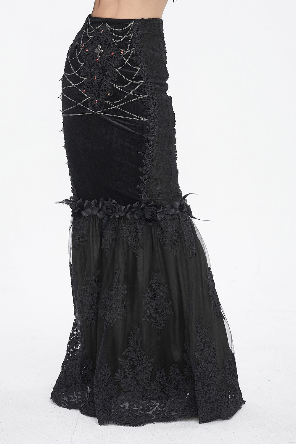 Catacombs of Paris Mermaid Maxi Skirt