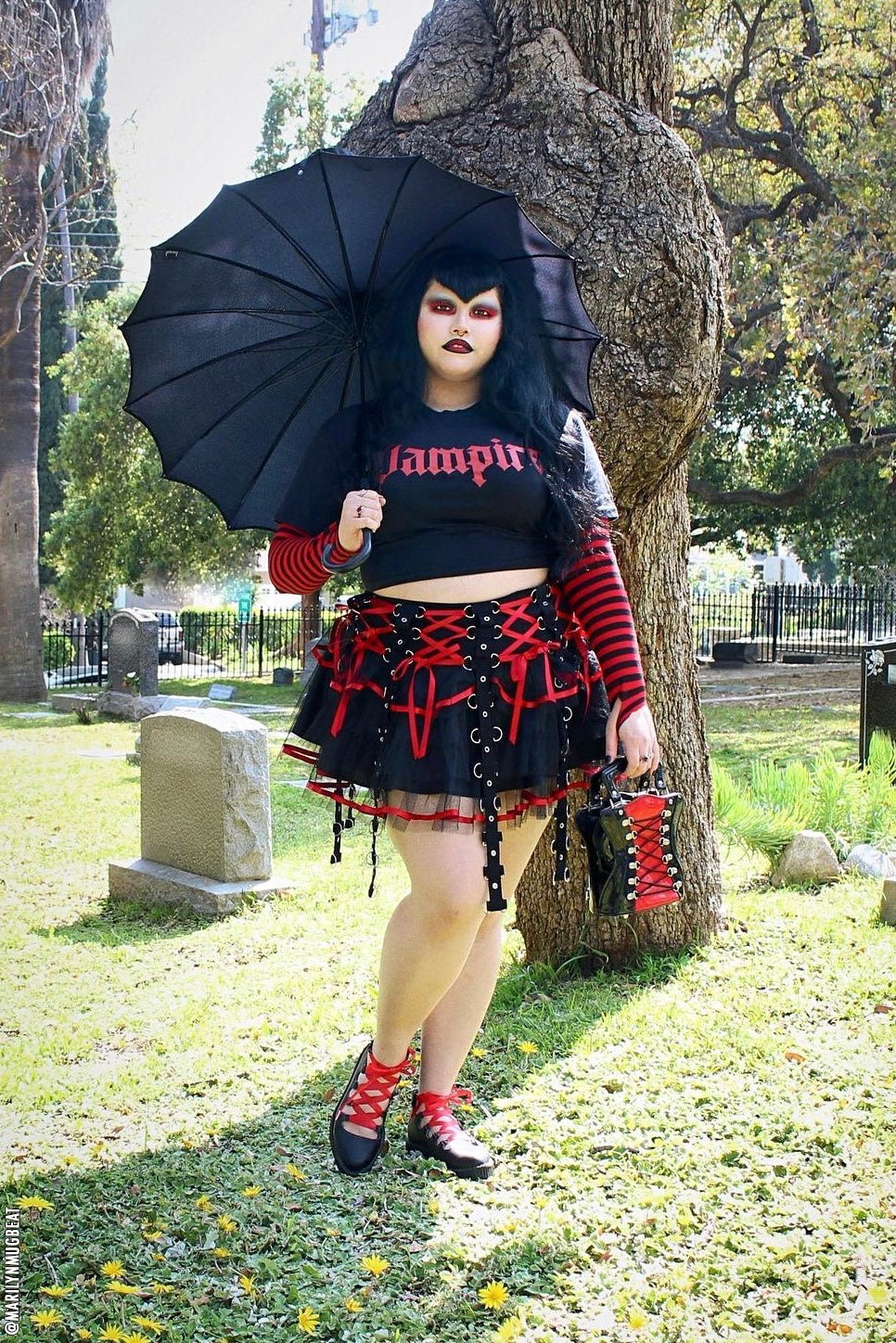 Chai Mini Skirt [BLACK/RED]