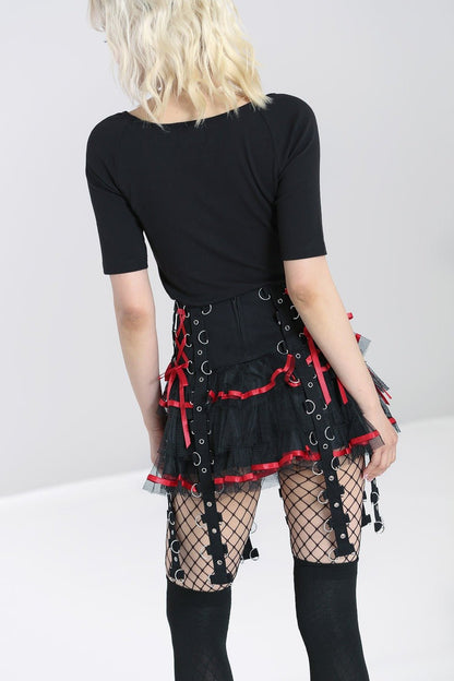 Chai Mini Skirt [BLACK/RED]