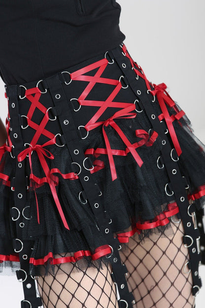 Chai Mini Skirt [BLACK/RED]