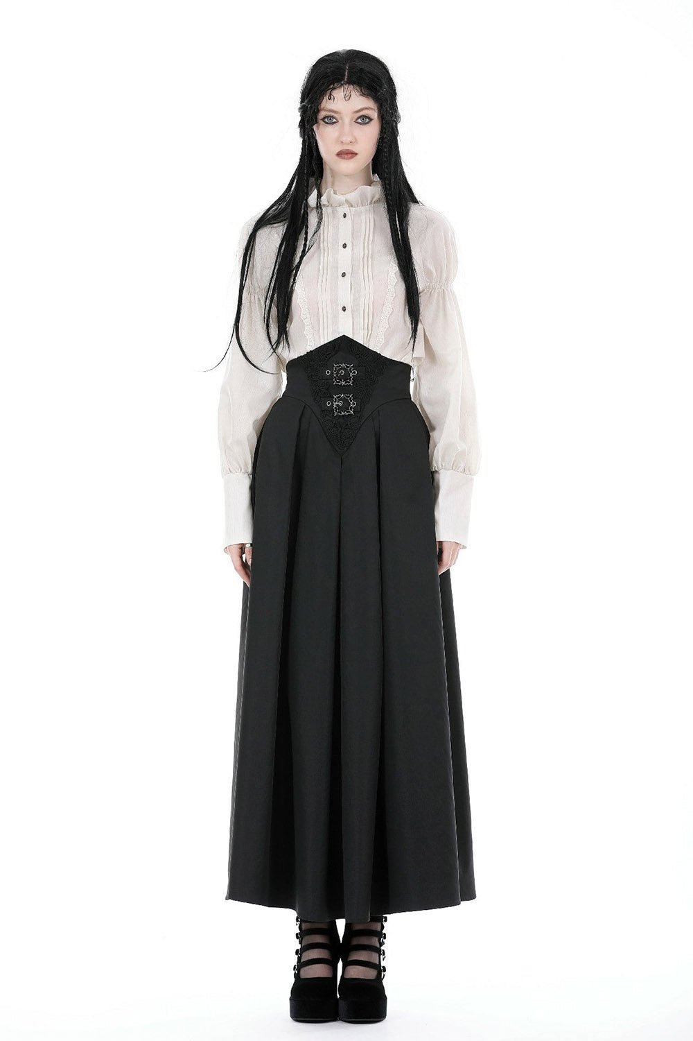 Corseted Waist Maxi Skirt [With Pockets]