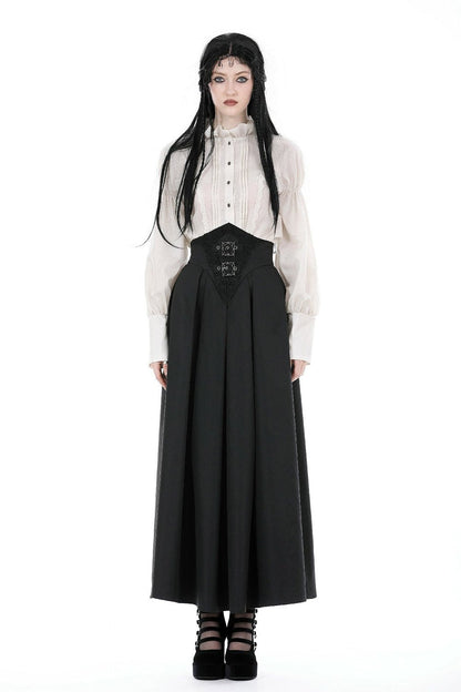 Corseted Waist Maxi Skirt [With Pockets]