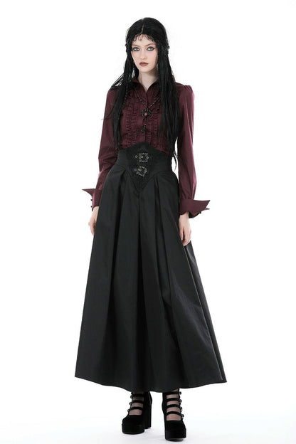 Corseted Waist Maxi Skirt [With Pockets]