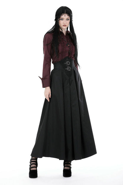 Corseted Waist Maxi Skirt [With Pockets]