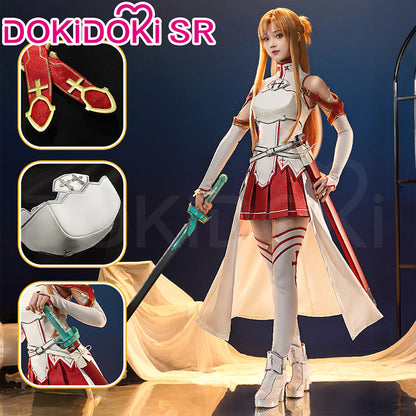 【Costume Ready For Ship】DokiDoki-SR Anime Sword Art Online Cosplay Yuuki Asuna Costume / Shoes SAO
