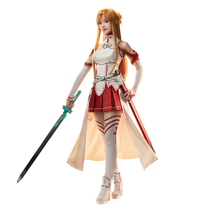 【Costume Ready For Ship】DokiDoki-SR Anime Sword Art Online Cosplay Yuuki Asuna Costume / Shoes SAO