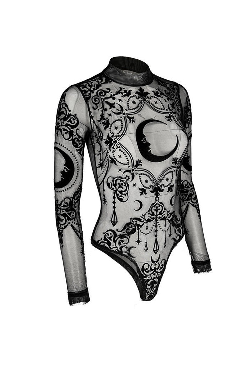 Crescent Moon Mesh Bodysuit